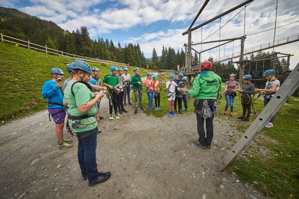 Einweisung Hochseilpark Saalbach